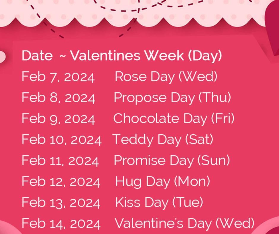 💘 Valentine's Week 2024: What Day is Today? A Guide to the Days of Love 💘 - The Coco Love